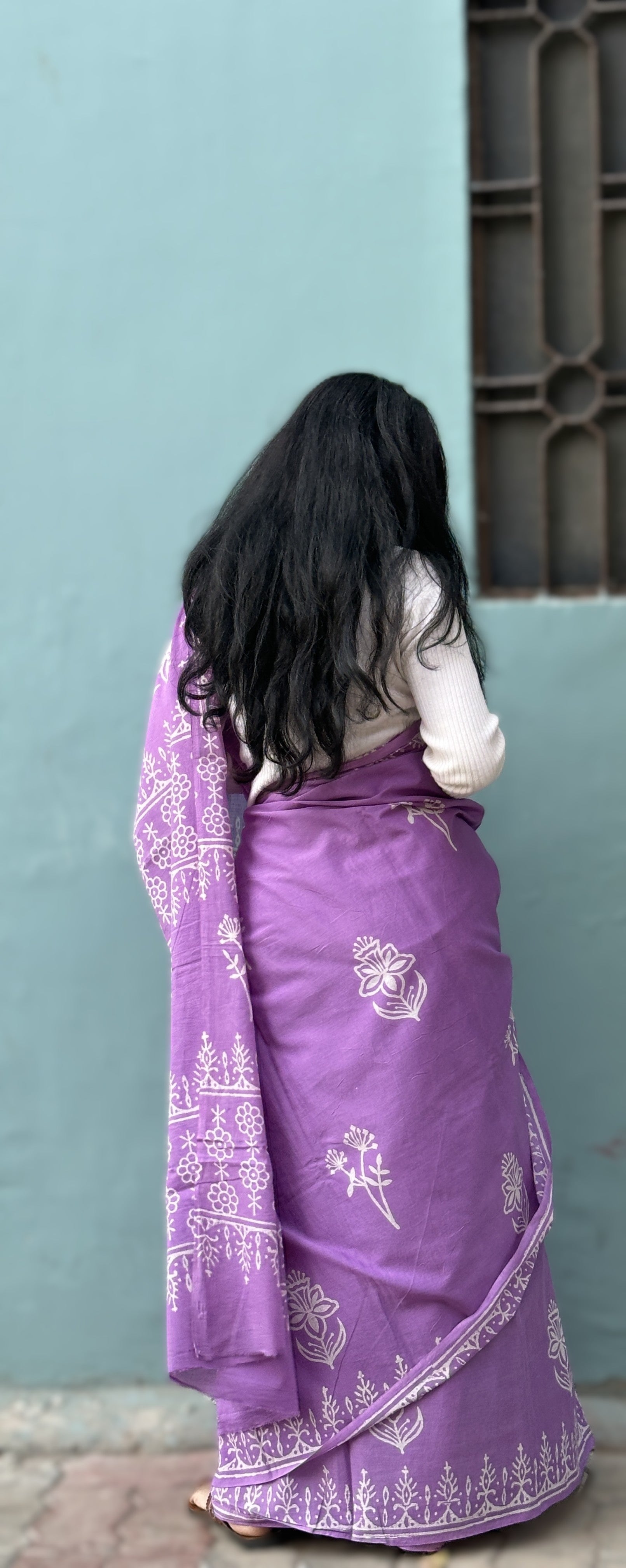 Pure cotton handblock sarees made by Jaipur artisans