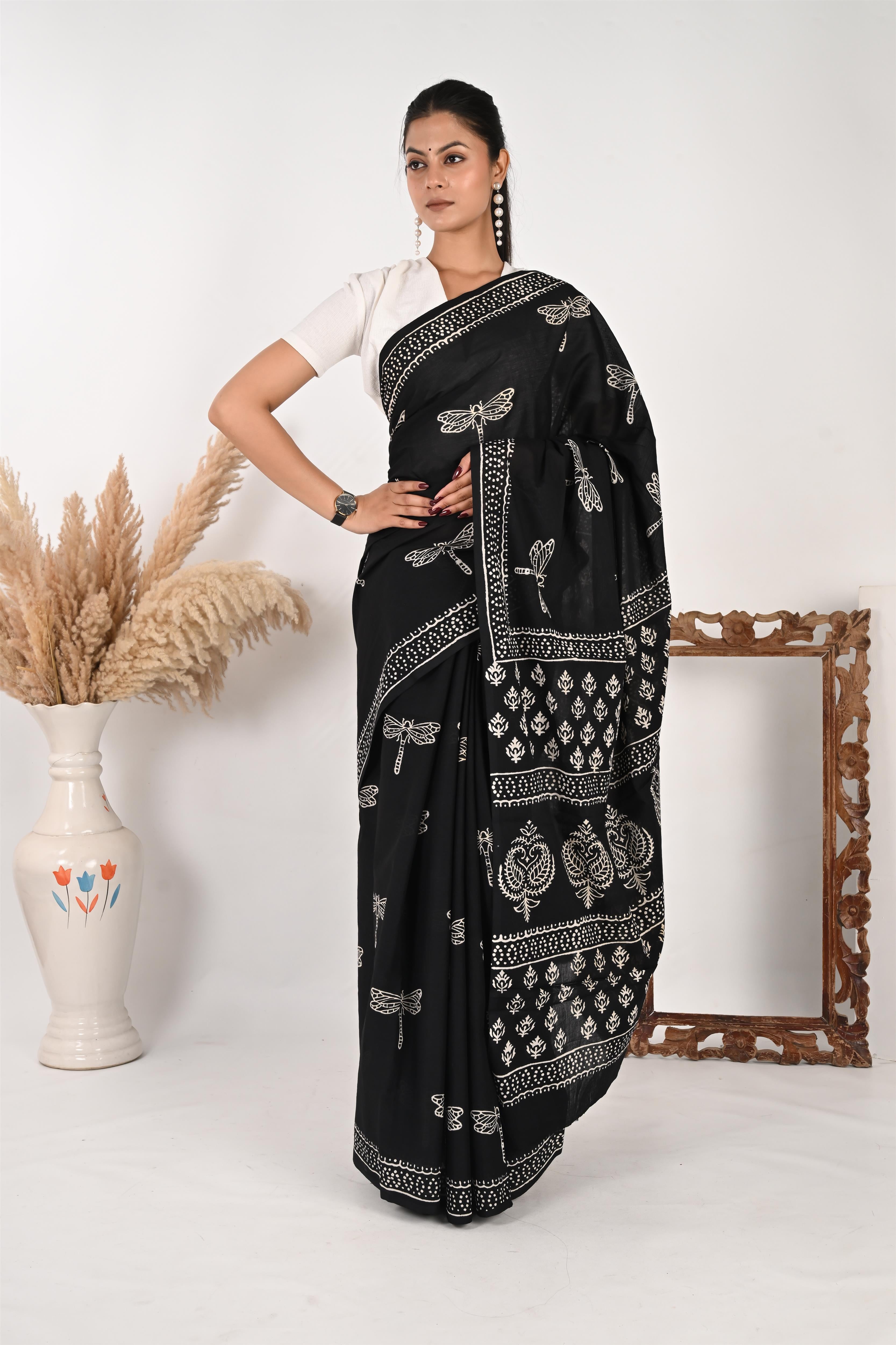 Friday Wrap - Handblock Printed Cotton Saree